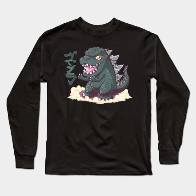 godzilla toon Long Sleeve T-Shirt by aldistar